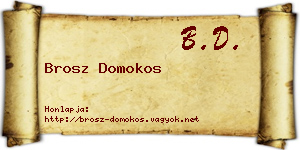 Brosz Domokos névjegykártya